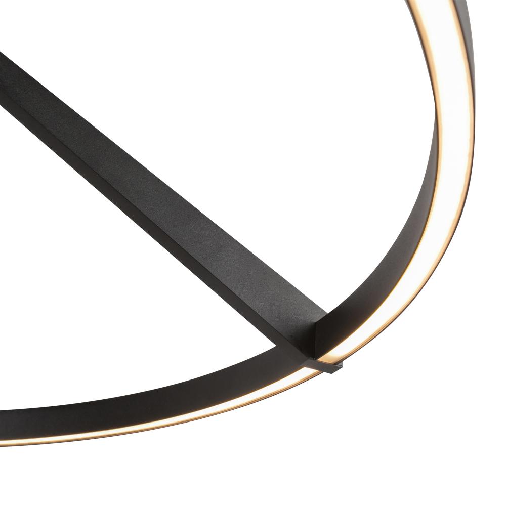 Kuzco Roda SF27731-BK-3WCCT-UNV Semi-Flush Mount, UL Damp Rated, Black