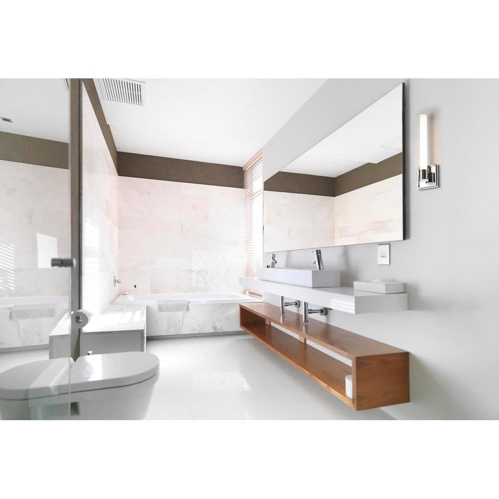 Kuzco Rona WS17014-CH Wall Sconce, LED, Chrome