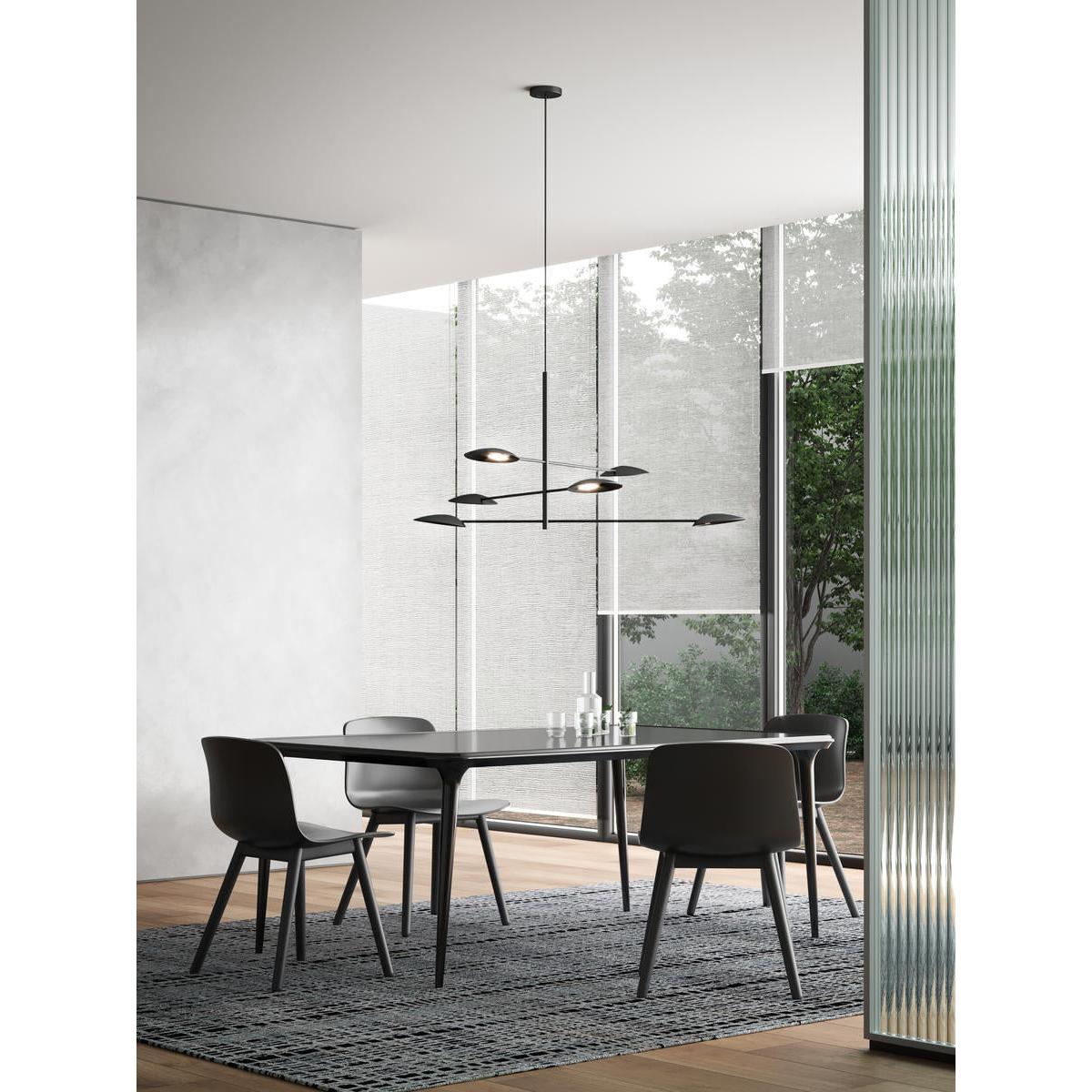 Kuzco Rotaire CH90136-BK Pendant Chandelier, LED, Black