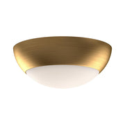 ALORA MOOD Lighting FM522211AGOP Flush Mount, UL Damp Rated, Aged Gold/Opal Matte Glass