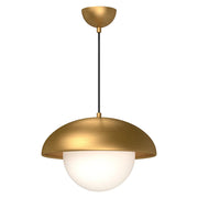 ALORA MOOD Lighting PD522016AGOP Pendant Light Fixture, UL Listed, Aged Gold/Opal Matte Glass