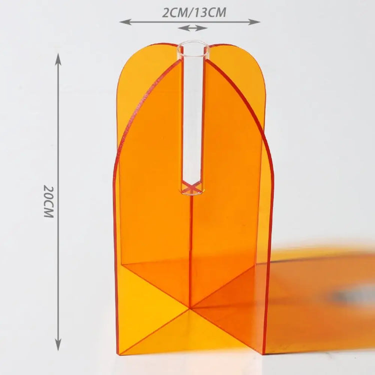 Geometric Acrylic Flower Vase Rainbow Modern Art | Aurelia