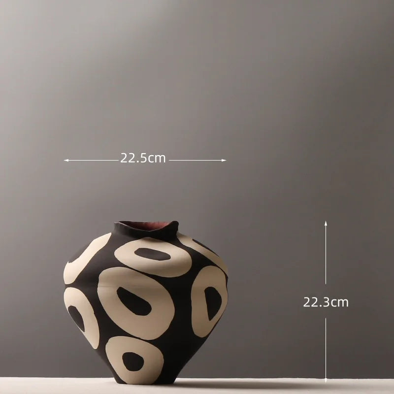 Geometric Ceramic Flower Vase Porcelain Décor | Aurelia