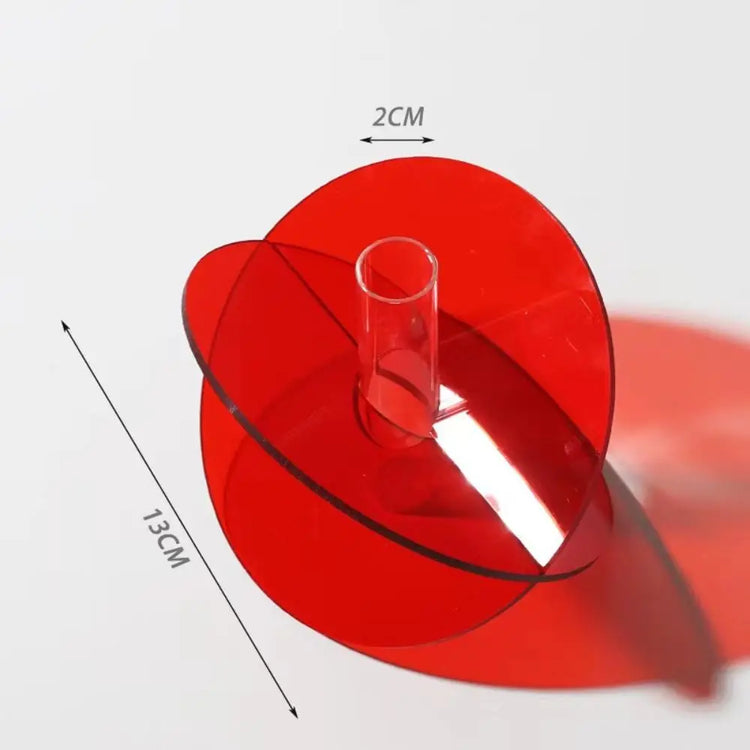 Geometric Acrylic Flower Vase Rainbow Modern Art | Aurelia