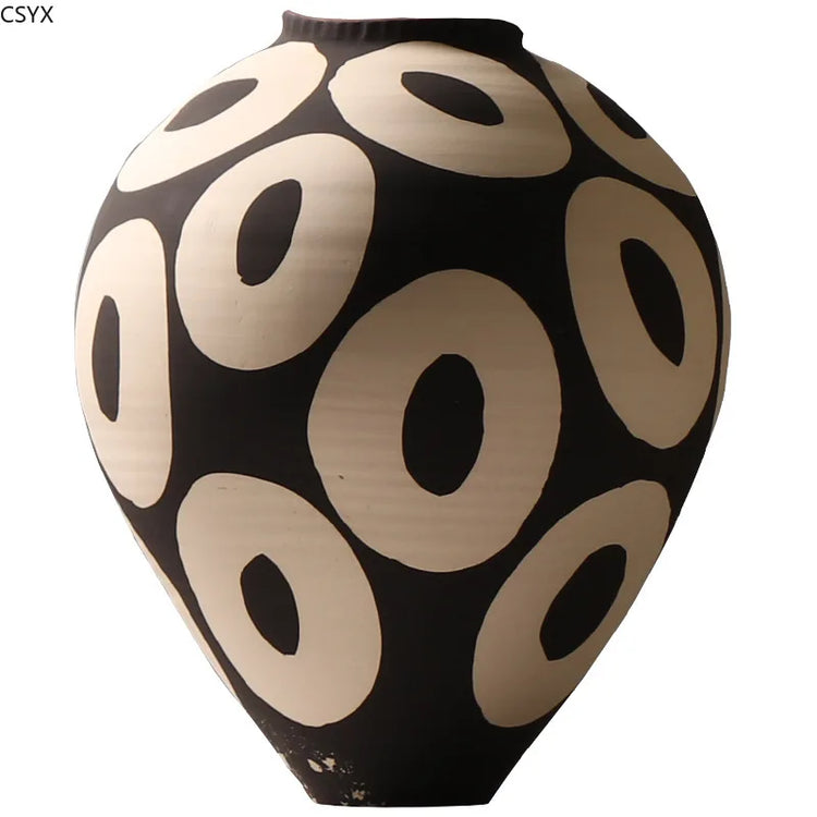 Geometric Ceramic Flower Vase Porcelain Décor | Aurelia