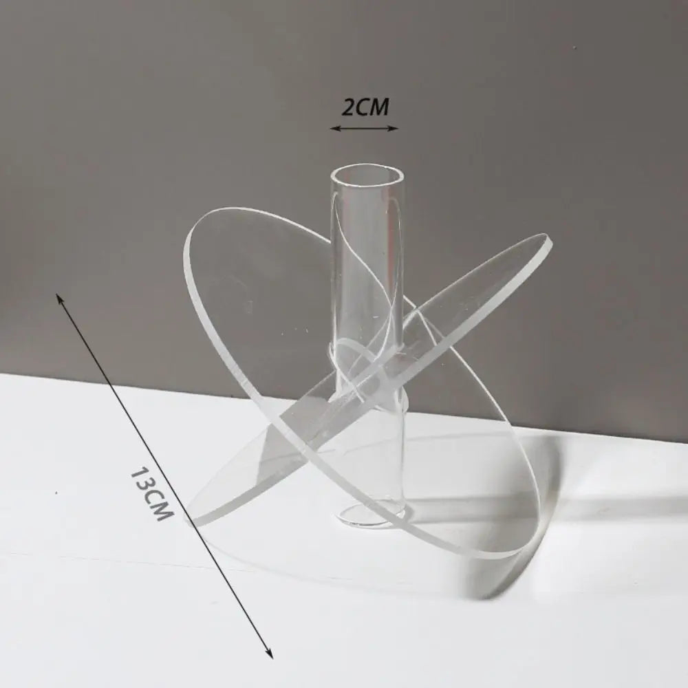 Geometric Acrylic Flower Vase Rainbow Modern Art | Aurelia