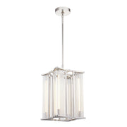 ALORA Lighting PD339415PNCR-UNV Pendant, LED, Modern, Polished Nickel/Ribbed Glass
