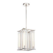 ALORA Lighting PD339415PNCR Pendant, UL Damp Rated, Polished Nickel/Ribbed Glass