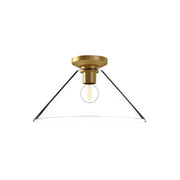 ALORA MOOD Lighting FM570314BGCL Flush Mount, 1 Light, Brushed Gold/Clear Glass