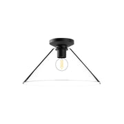 ALORA MOOD Lighting FM570314MBCL Flush Mount Light Fixture, Clear Glass/Matte Black