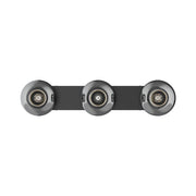 Kuzco Samar VL57532-BK/SM Vanity Light Fixture, UL Damp Rated, Black/Smoked
