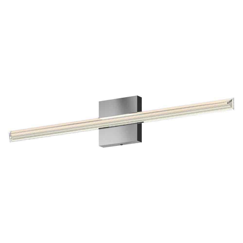 Kuzco Lighting VL27534-CH Saphir 34-in Vanity Light Fixture, UL Damp Rated, Chrome