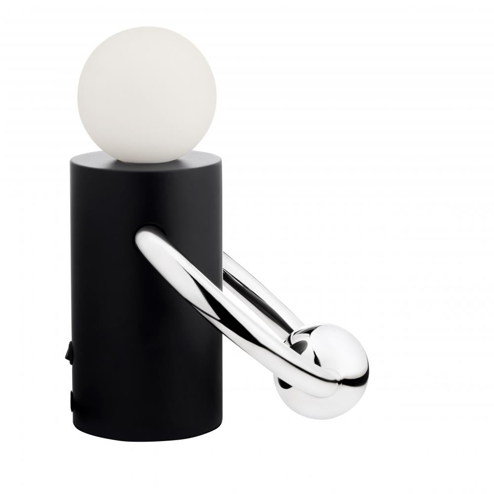 Kuzco Septum TL73708-MB/CH Table Lamp, LED, Matte Black/Chrome