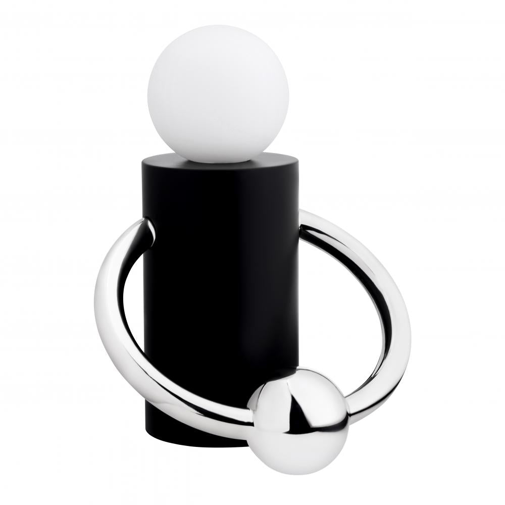 Kuzco Septum TL73708-MB/CH Table Lamp, LED, Matte Black/Chrome