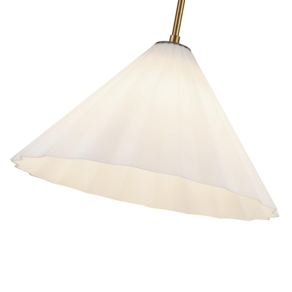 ALORA MOOD Lighting PD451814AGOP Pendant, 1 Light, Aged Brass/Opal Glass
