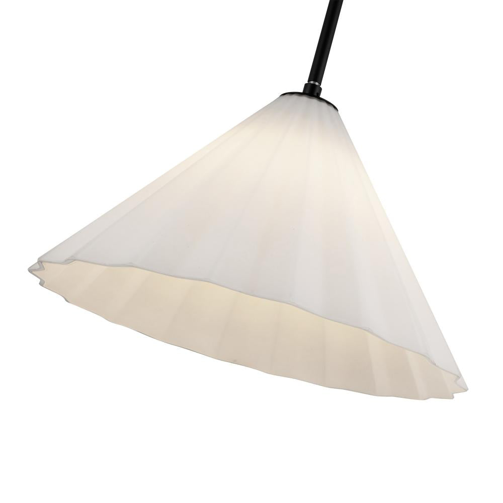 ALORA MOOD Lighting PD451814MBOP Pendant, 1 Light, Matte Black/Opal Glass