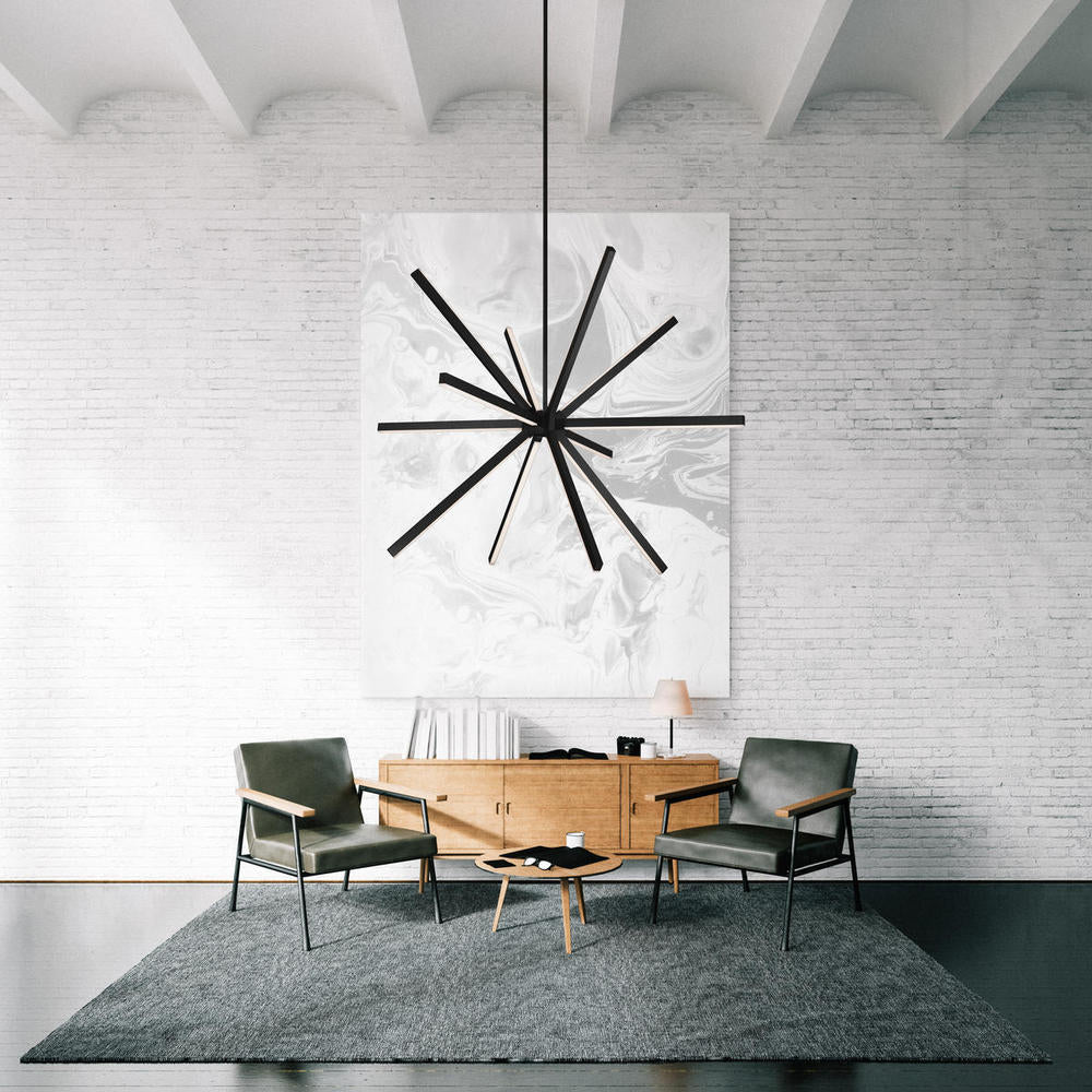 Kuzco Lighting CH14348-BK LED Chandelier, 48W, Contemporary, Black
