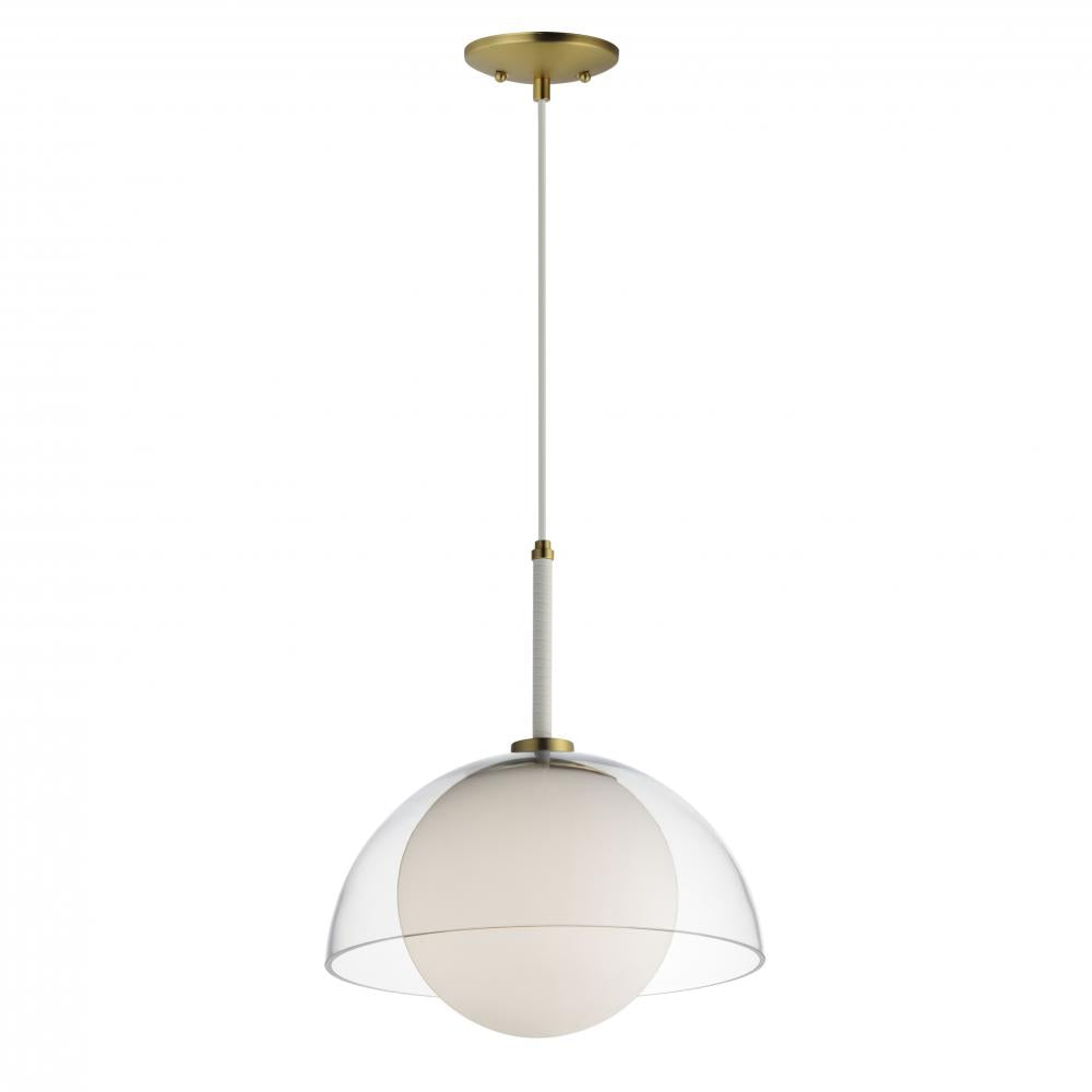 14 Inch Single Pendant – Satin Brass