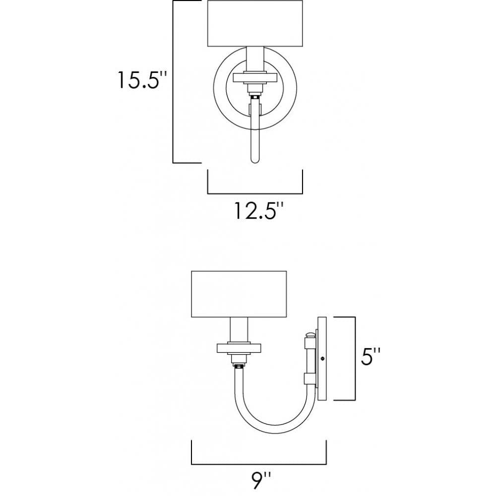 Studio M MANHATTAN SM23751BTPS Sconce Traditional - Plated Silver - Alternate view