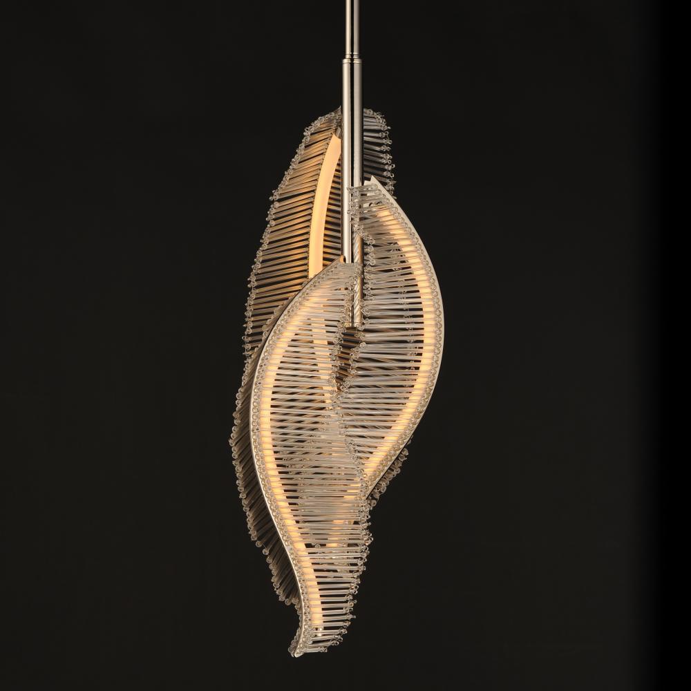 10 Inch Multi-Light Pendant – Polished Nickel - Alternate view