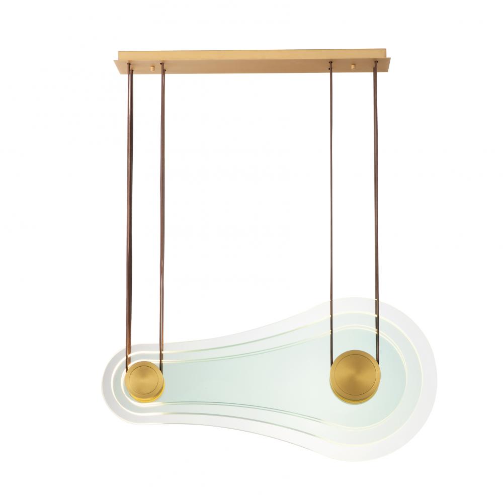 Studio M Lighting SM24402CLNAB Stratum 2-Light LED Pendant