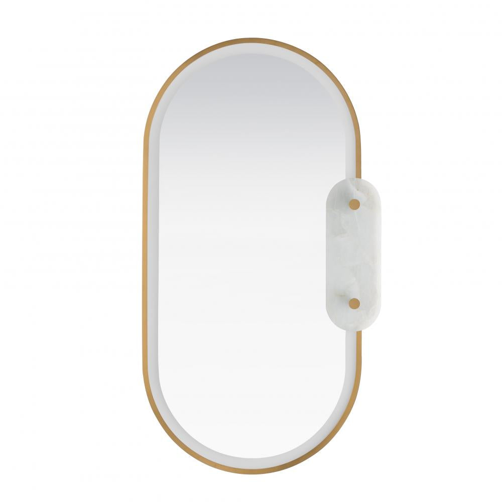 Studio M Lighting SM24800WABCN Stonewall White Alabaster LED Mirror
