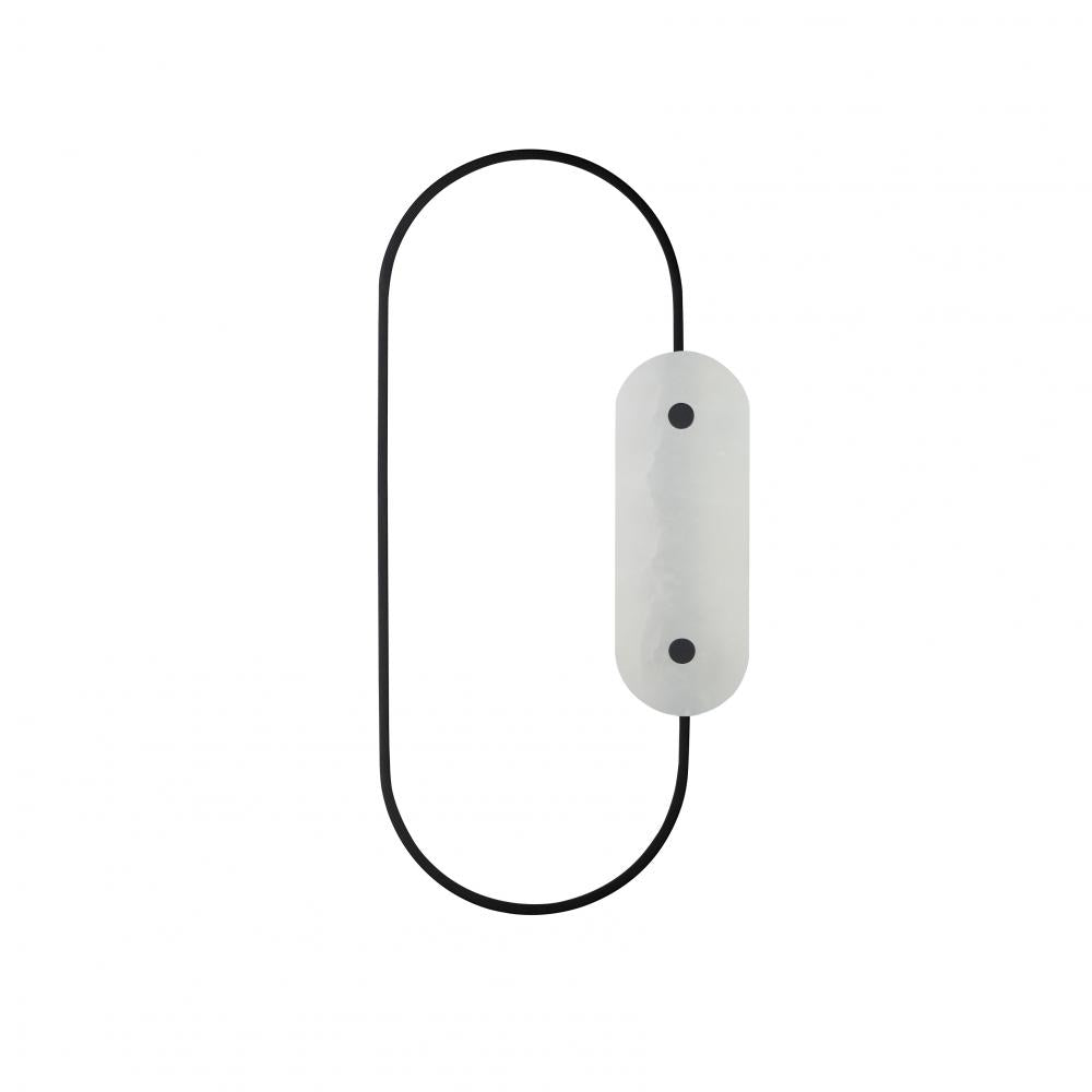 Studio M Lighting SM24801WABK Stonewall White Alabaster LED Wall Decor