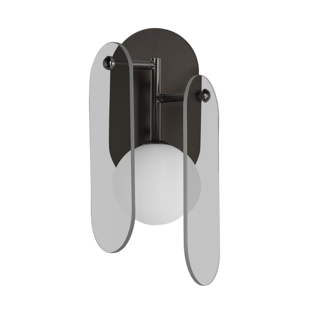 Studio M Lighting SM24810MSKBBZ Megalith - Glass Megalith LED Wall Sconce - Mirror Smoke