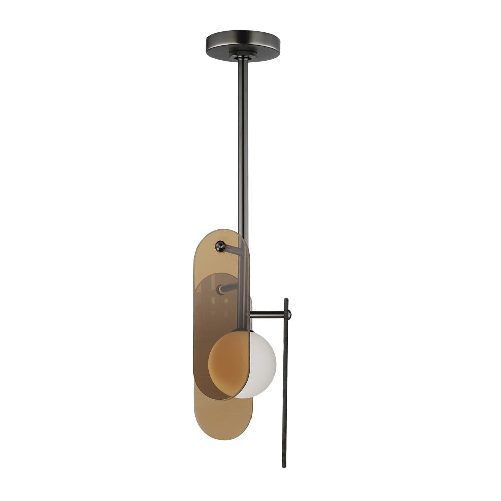 Studio M Lighting SM24811AMGM Megalith - Glass Megalith Stem Hung Pendant - Amber