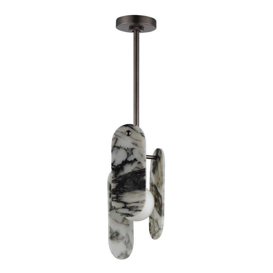Studio M Lighting SM24811ARYBBZ Megalith - Stone Megalith Stem Hung Pendant Striae Arya