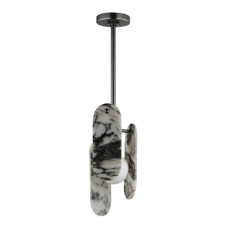 Studio M Lighting SM24811ARYGM Megalith - Stone Megalith Stem Hung Pendant Striae Arya
