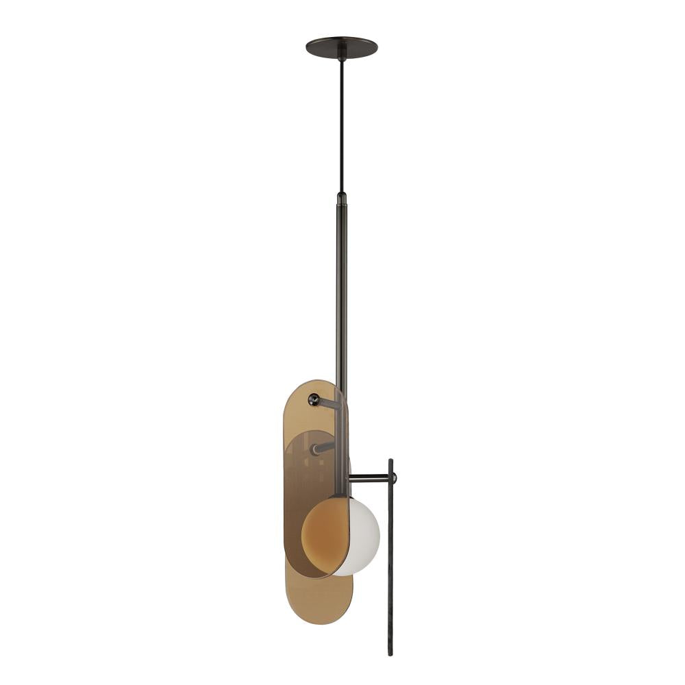 Studio M Lighting SM24812AMGM Megalith - Glass Megalith Cord Hung Pendant - Amber