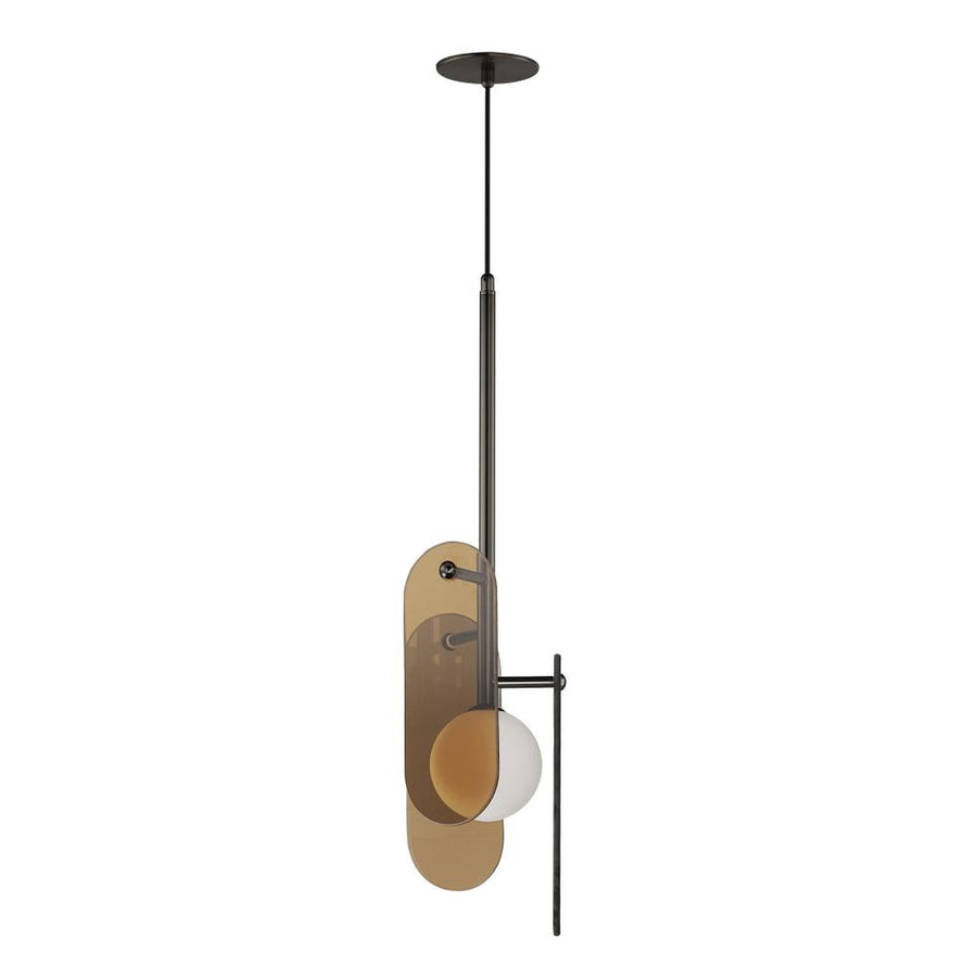 Studio M Lighting SM24812AMGM Megalith - Glass Megalith Cord Hung Pendant - Amber