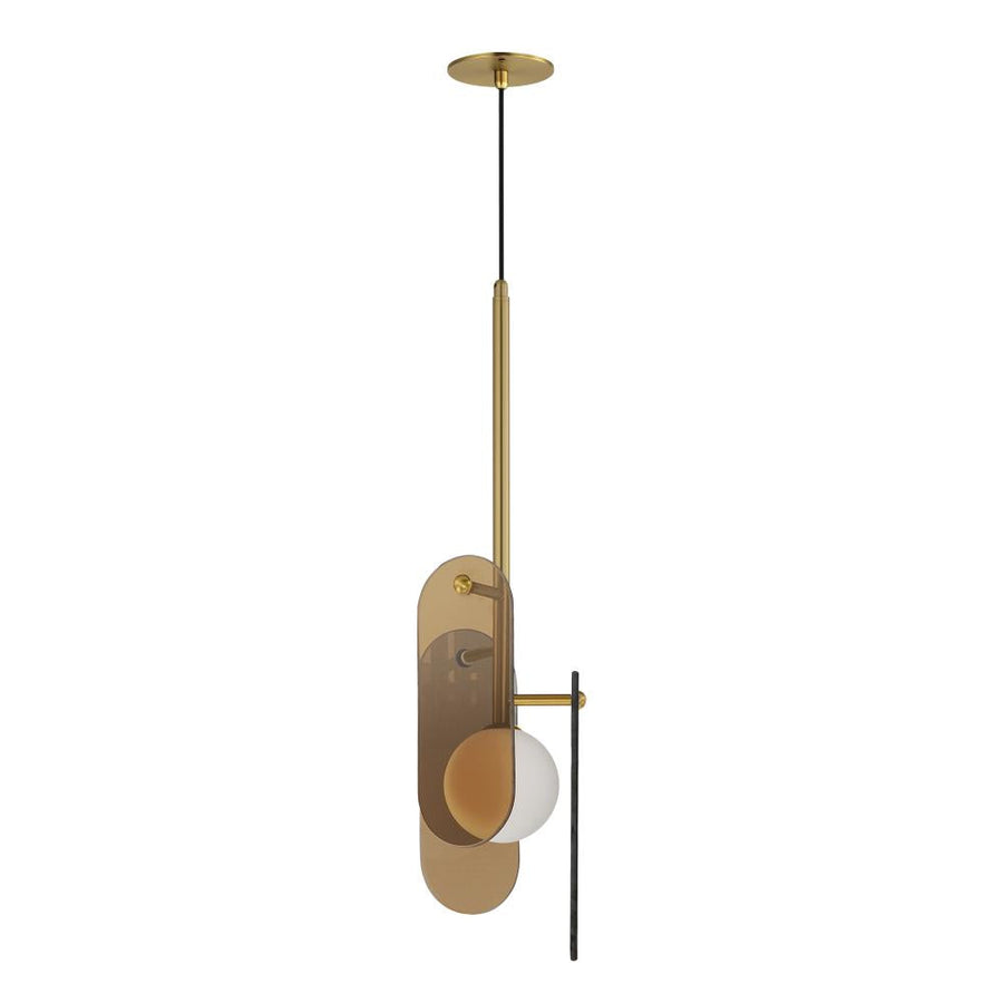 Studio M Lighting SM24812AMNAB Megalith - Glass Megalith Cord Hung LED Pendant - Amber