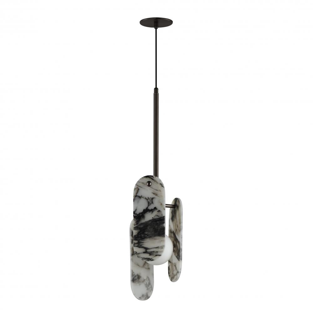 Studio M Lighting SM24812ARYBBZ Megalith - Stone Megalith Cord Hung Pendant Striae Arya