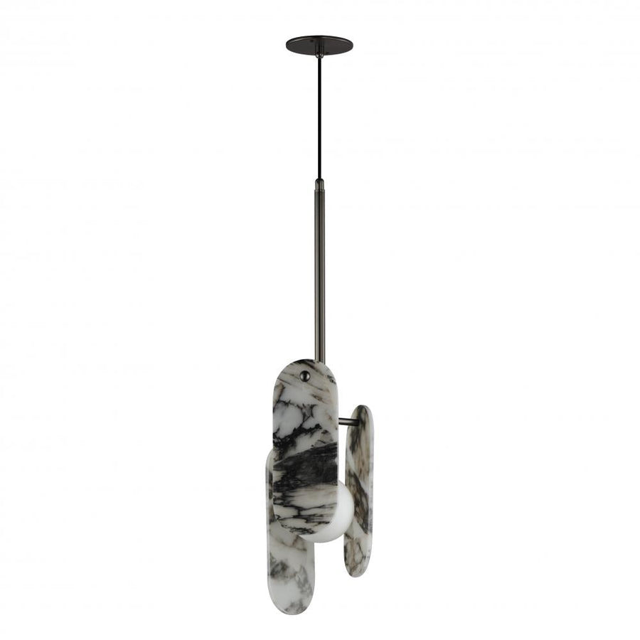 Studio M Lighting SM24812ARYGM Megalith - Stone Megalith Cord Hung Pendant Striae Arya