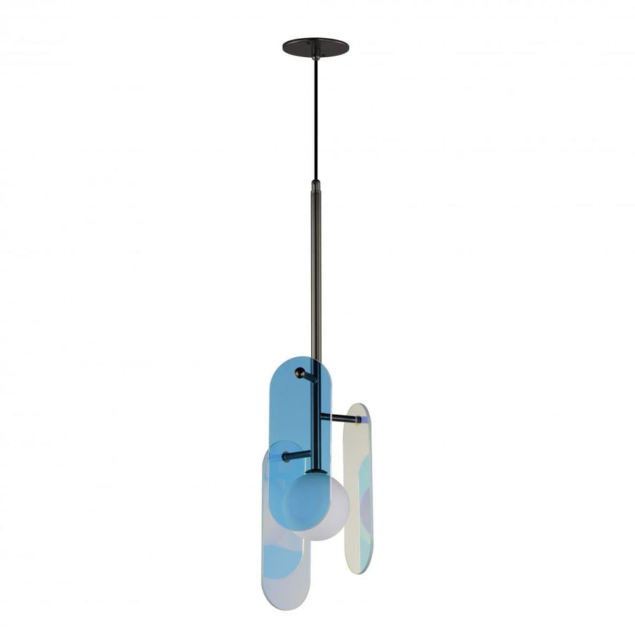 Studio M Lighting SM24812DCGM Megalith - Glass Megalith Cord Hung Pendant Dichroic Glass