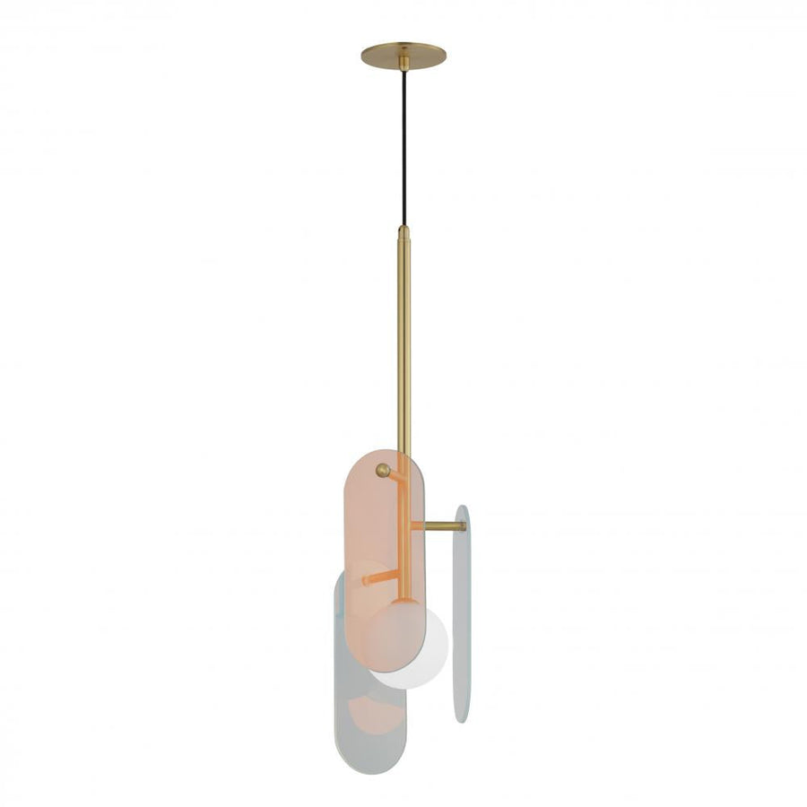 Studio M Lighting SM24812DCNAB Megalith - Glass Megalith Cord Hung LED Pendant - Dichroic