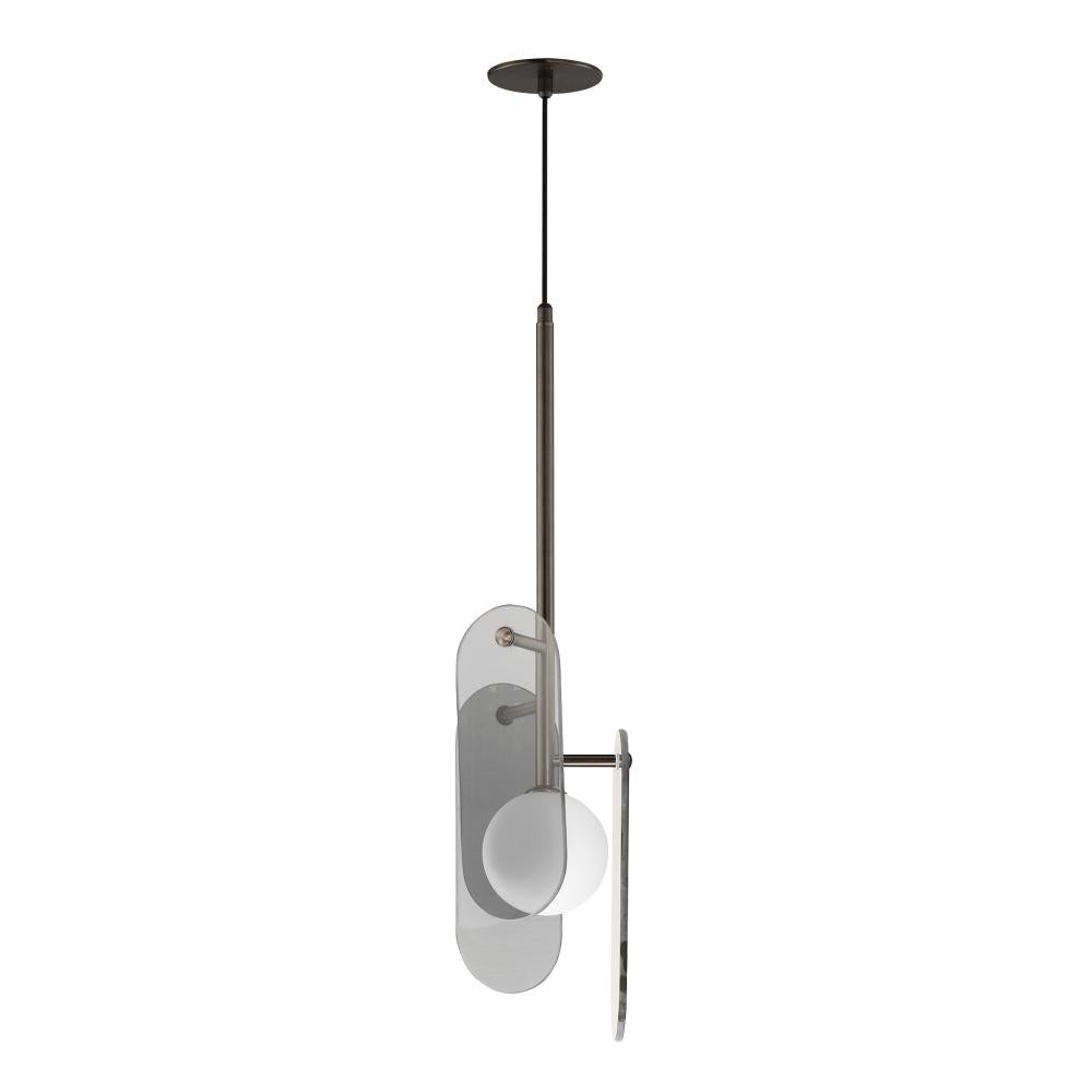 Studio M Lighting SM24812MSKBBZ Megalith - Glass Megalith Cord Hung Pendant - Mirror Smoke