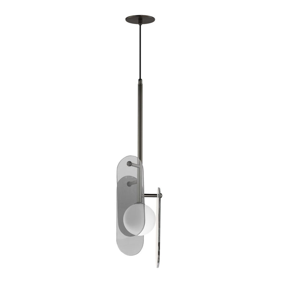 Studio M Lighting SM24812MSKGM Megalith - Glass Megalith Cord Hung Pendant - Mirror Smoke