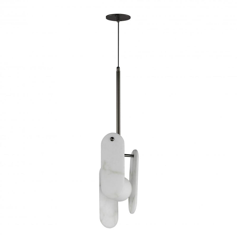 Studio M Lighting SM24812WAGM Megalith - Stone Megalith Cord Hung Pendant Spanish Alabaster