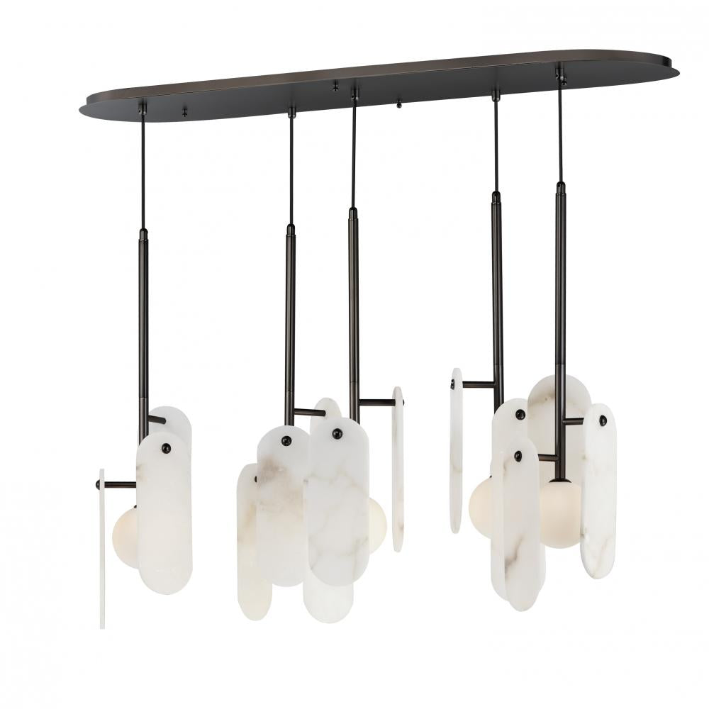 Studio M Lighting SM24815WAGM Megalith - Stone Megalith 5-Light Pendant Spanish Alabaster