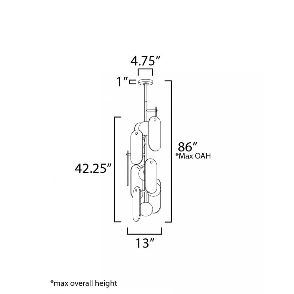 Studio M MEGALITH - GLASS SM24827AMGM Pendant - Gunmetal - Alternate view