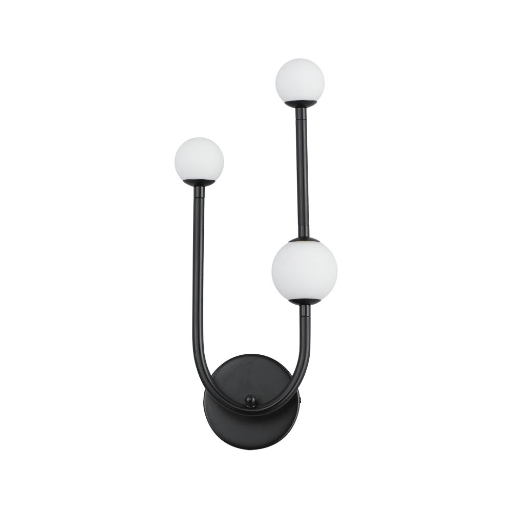Studio M Lighting SM24830BK Alina 3-Light LED Wall Sconce