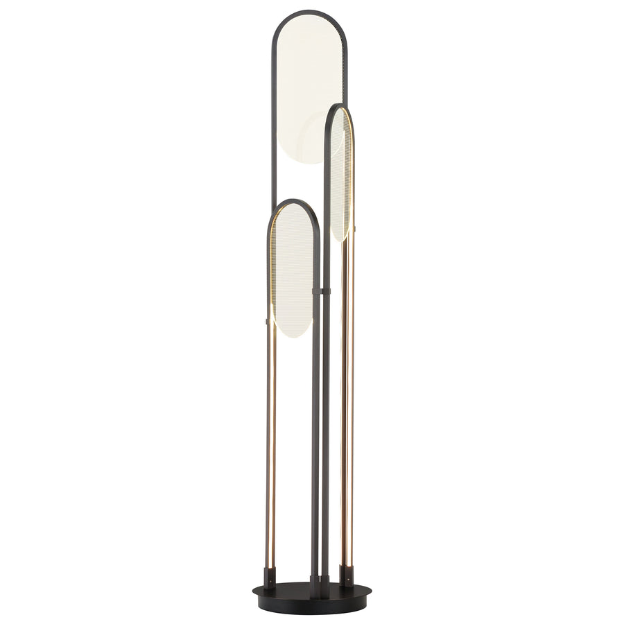 Studio M Lighting SM24889GM Trance 3-Light LED Floor Lamp