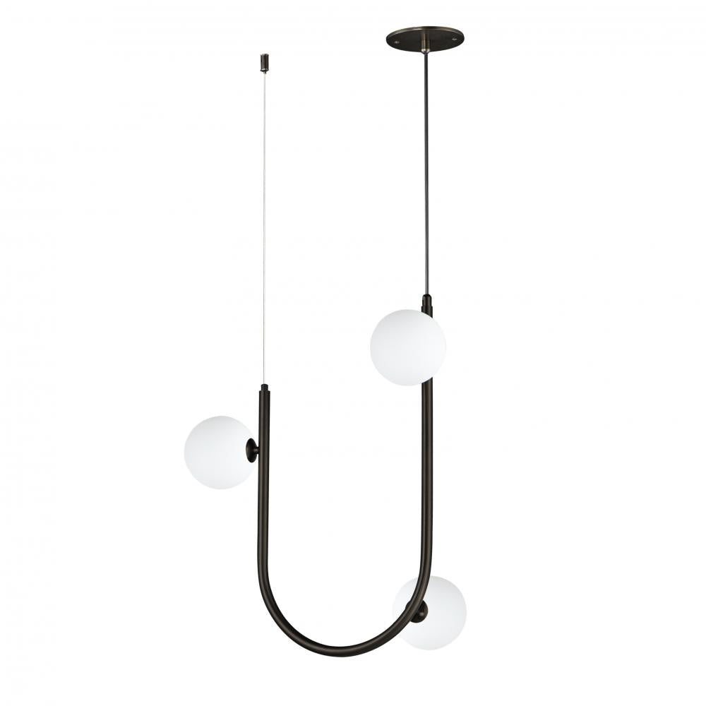 Studio M Lighting SM24903BBZ Contour 3-Light Cord Hung Pendant 3000K