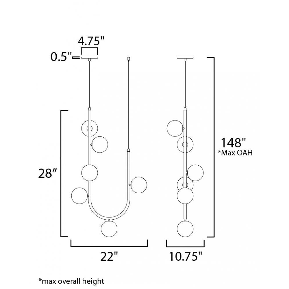 Studio M CONTOUR SM24906BBZ Pendant Traditional - Brushed Bronze - Alternate view