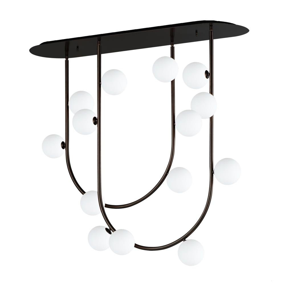 Studio M Lighting SM24914BBZ Contour 14-Light Fixed Stem Ceiling Light 3000K