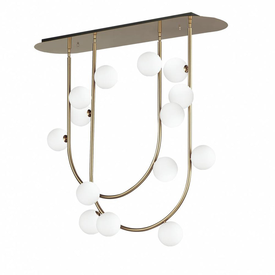Studio M Lighting SM24914HR Contour 14-Light Fixed Stem Ceiling Light 3000K