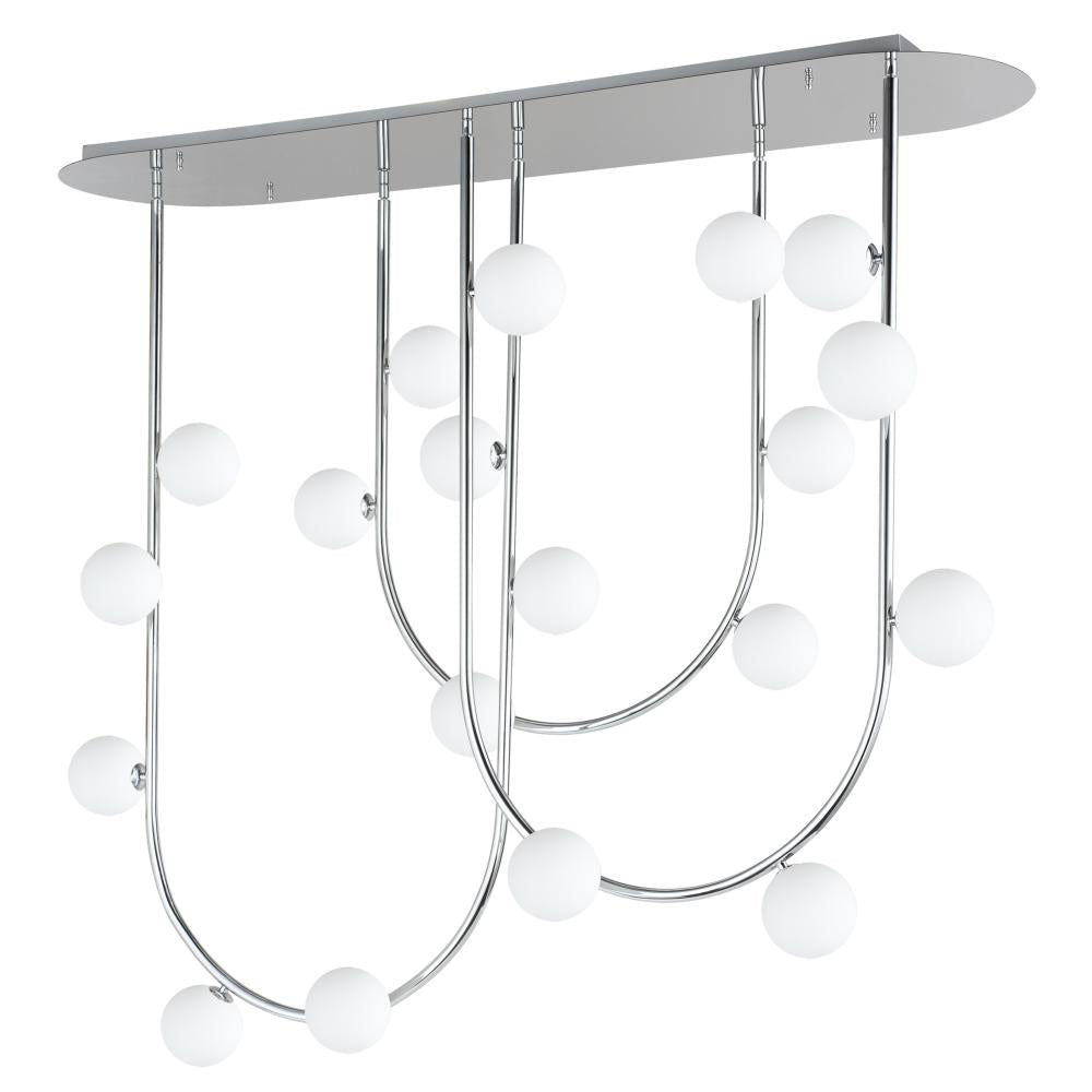 Studio M Lighting SM24919PC Contour 19-Light Fixed Stem Ceiling Light 4000K